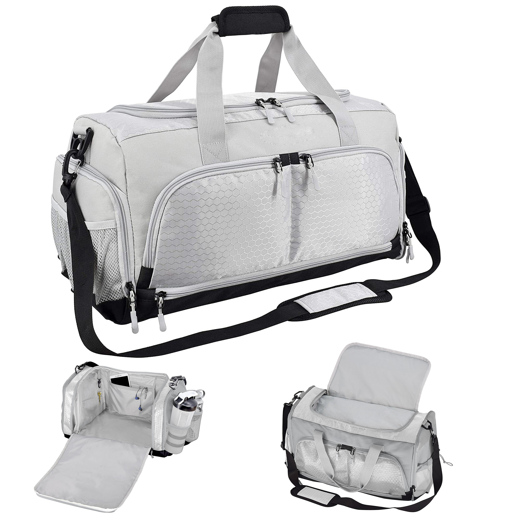Polyester independent shoe bag compartment handbag 7