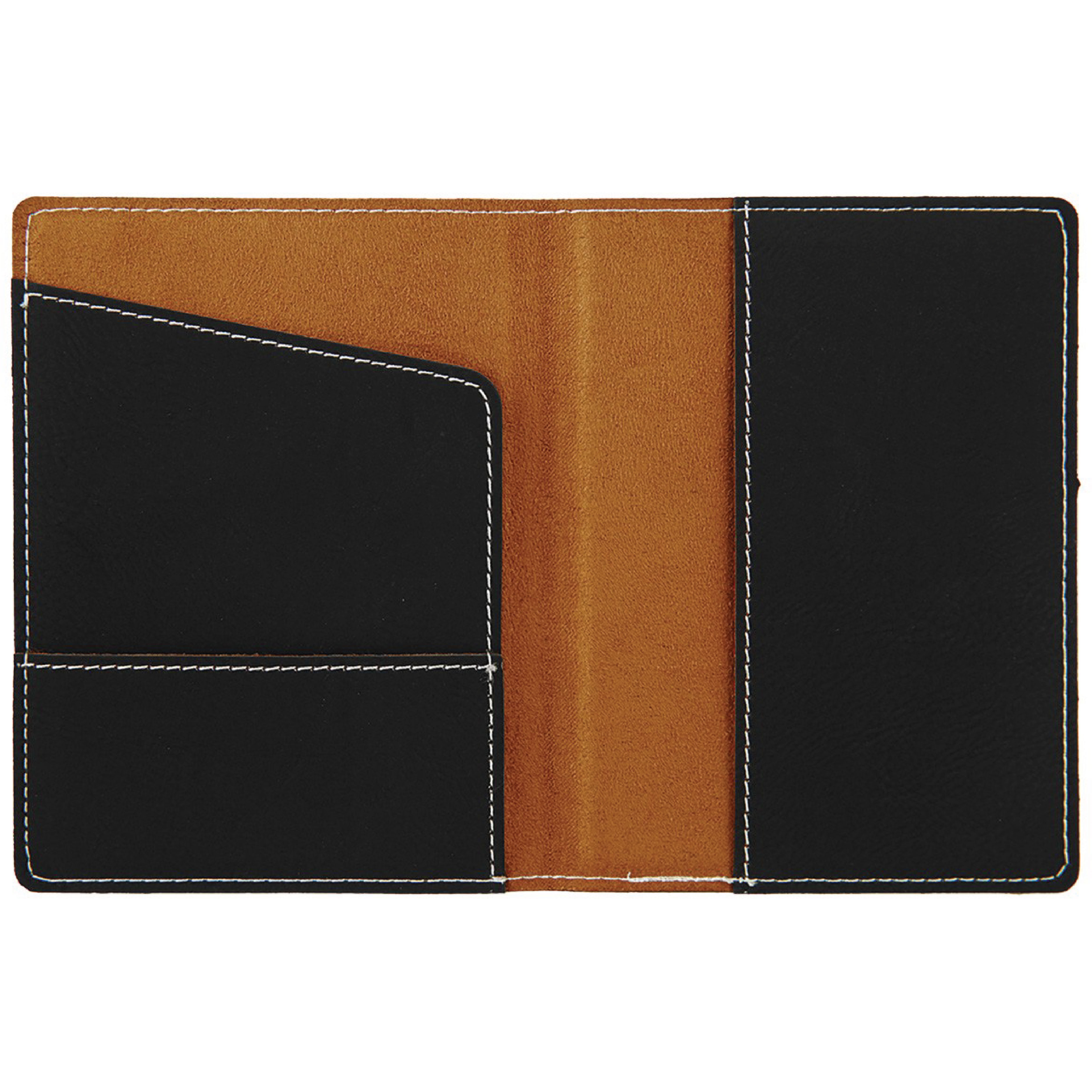 Black/Silver Leatherette Passport Holder 2