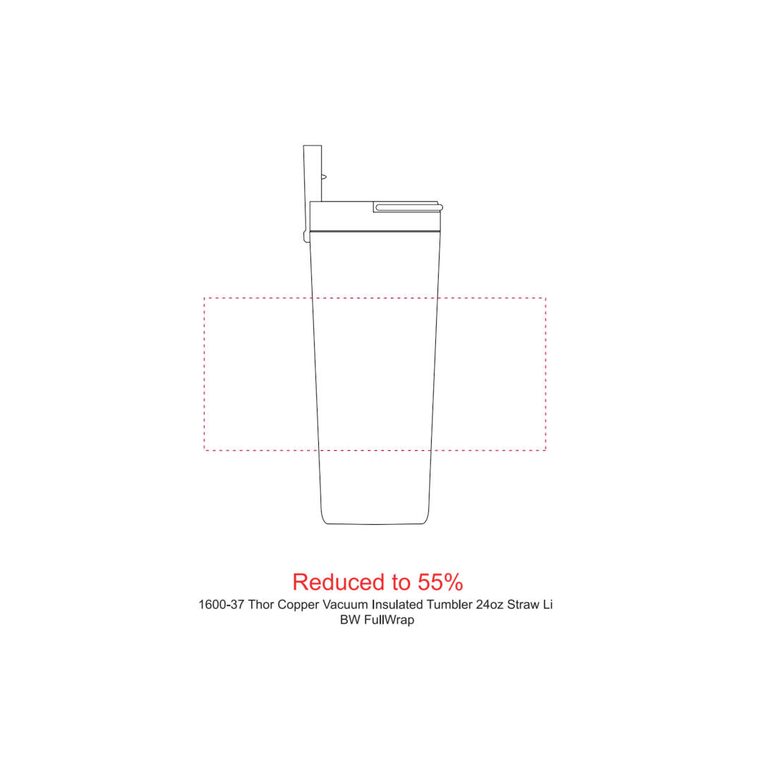 Thor Copper Insulated Tumbler 24oz Flip Straw Lid 165