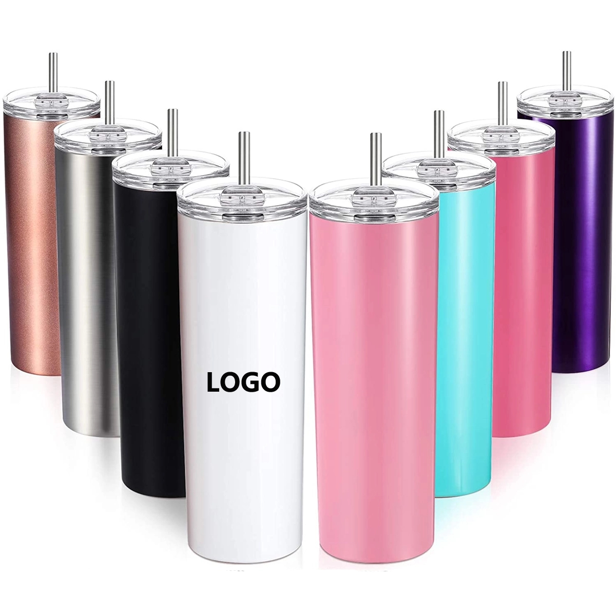 20 oz Tumbler with Lids Double Wall Insulated 5