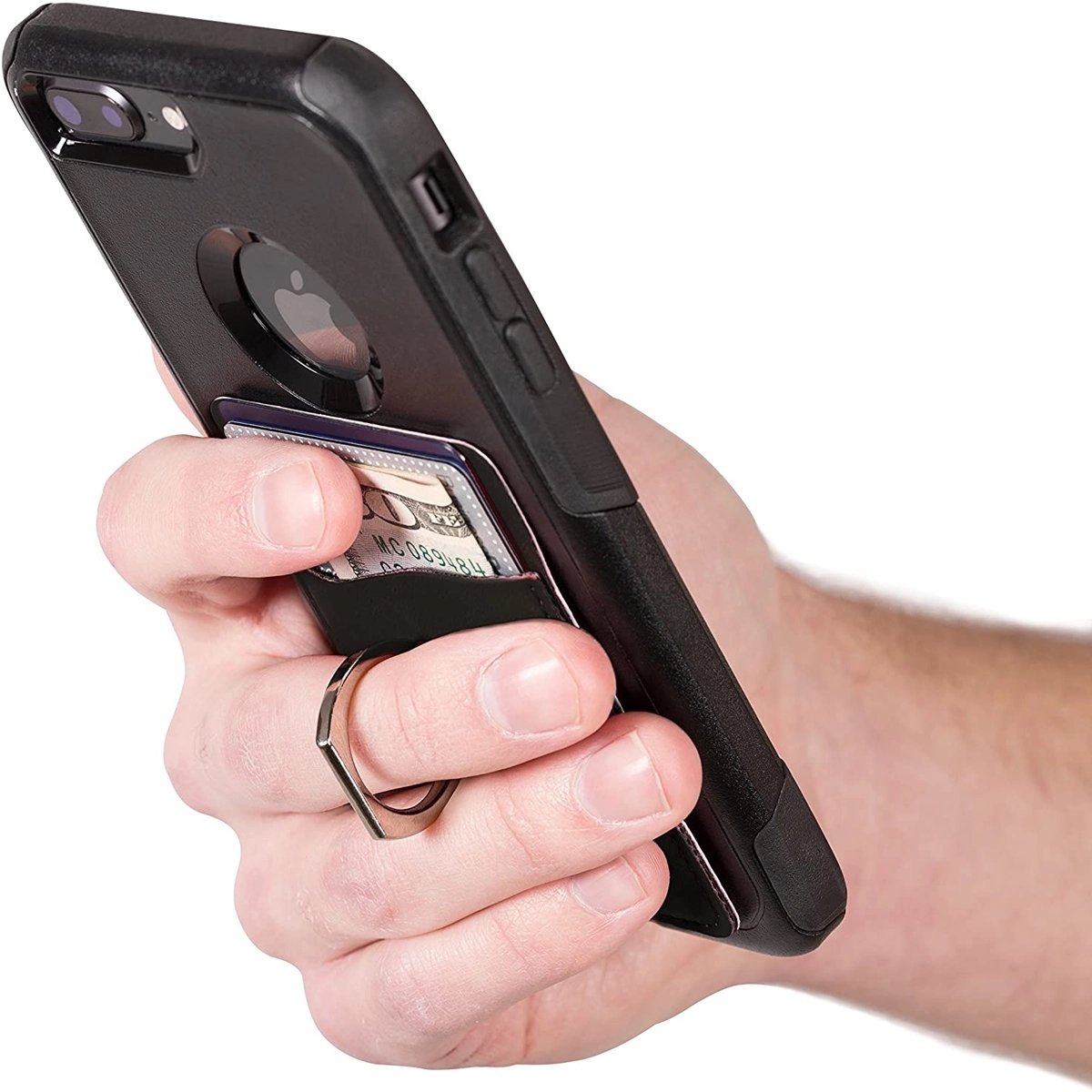 Cell Phone Leather Card Holder with Ring Stand 4
