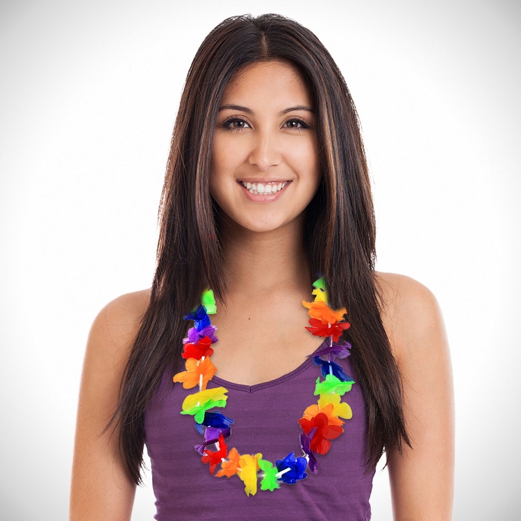 Rainbow Lei - 40"