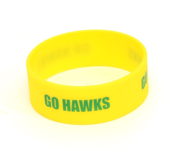 3/4" Debossed Color Filled Silicone Wristbands 1