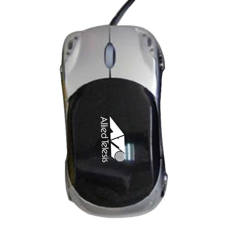 Sporty Car Optical Mouse w/ Headlights & Black Trim Wired 2