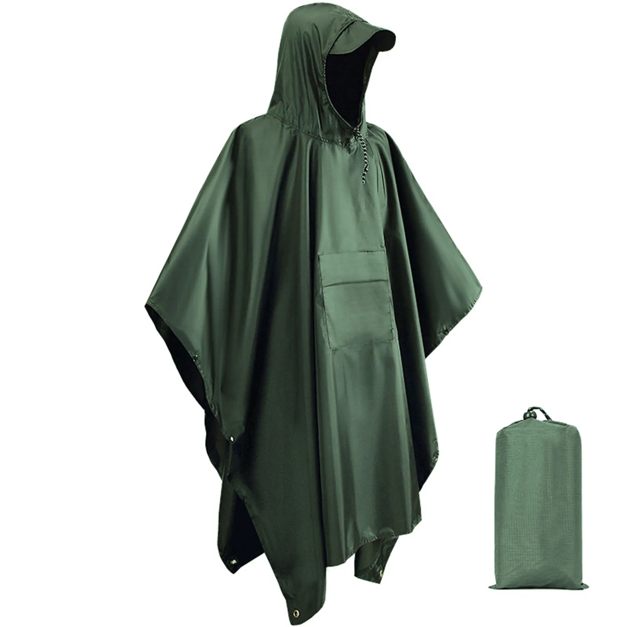 Adult Hooded Rain Poncho 3