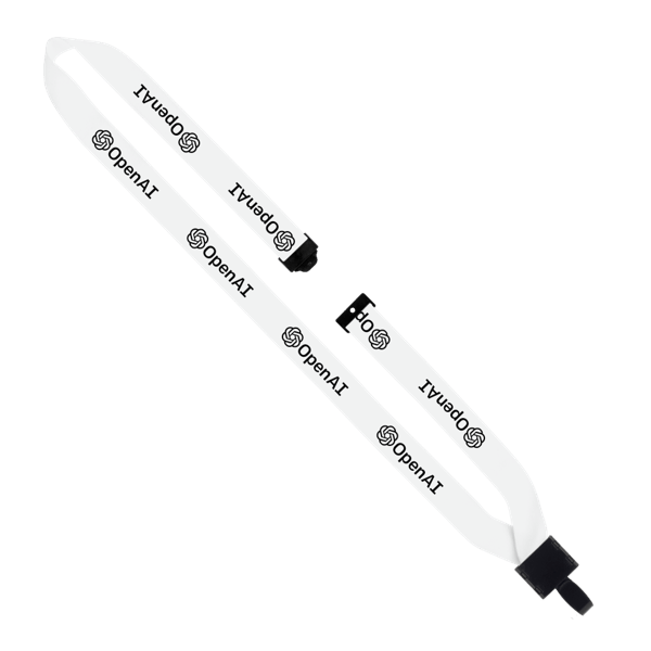 3/4" Polyester Lanyard with Non-Swivel Plastic Hook 134