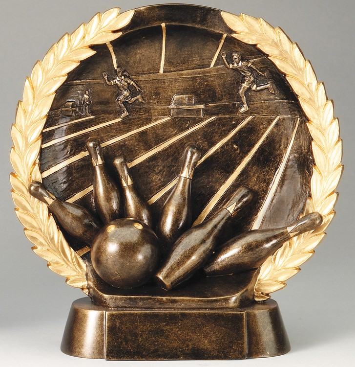 Bowling High Relief Circular Plate Award 1