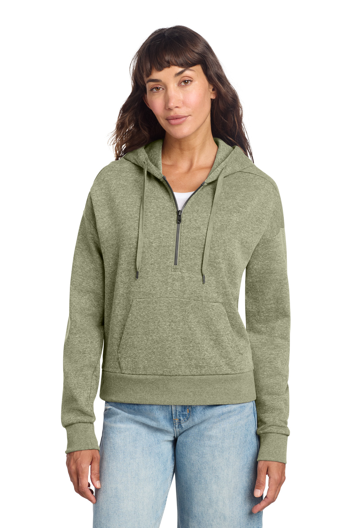 District Women's Perfect Tri Fleece 1/2-Zip Pullover DT1311 43
