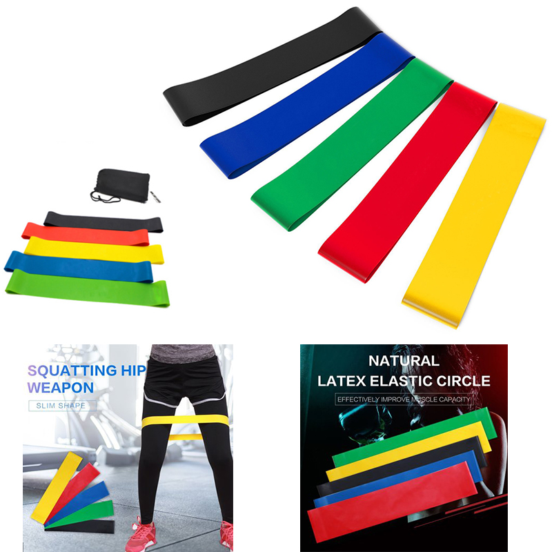 Resistance Loop Exercise Bands with Carry Bag, Set of 5 2