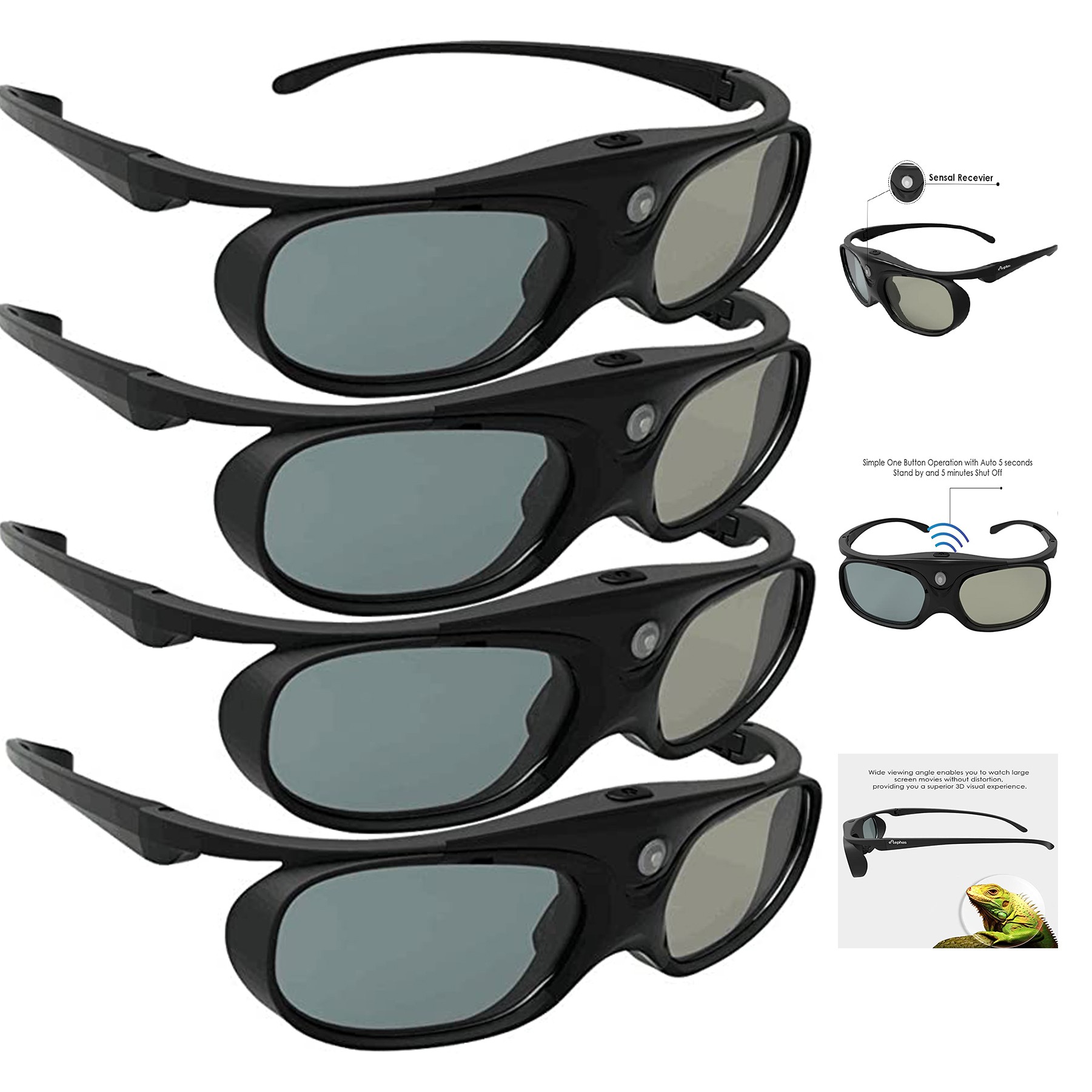 Rechargeable Shutter 3D Glasses 2
