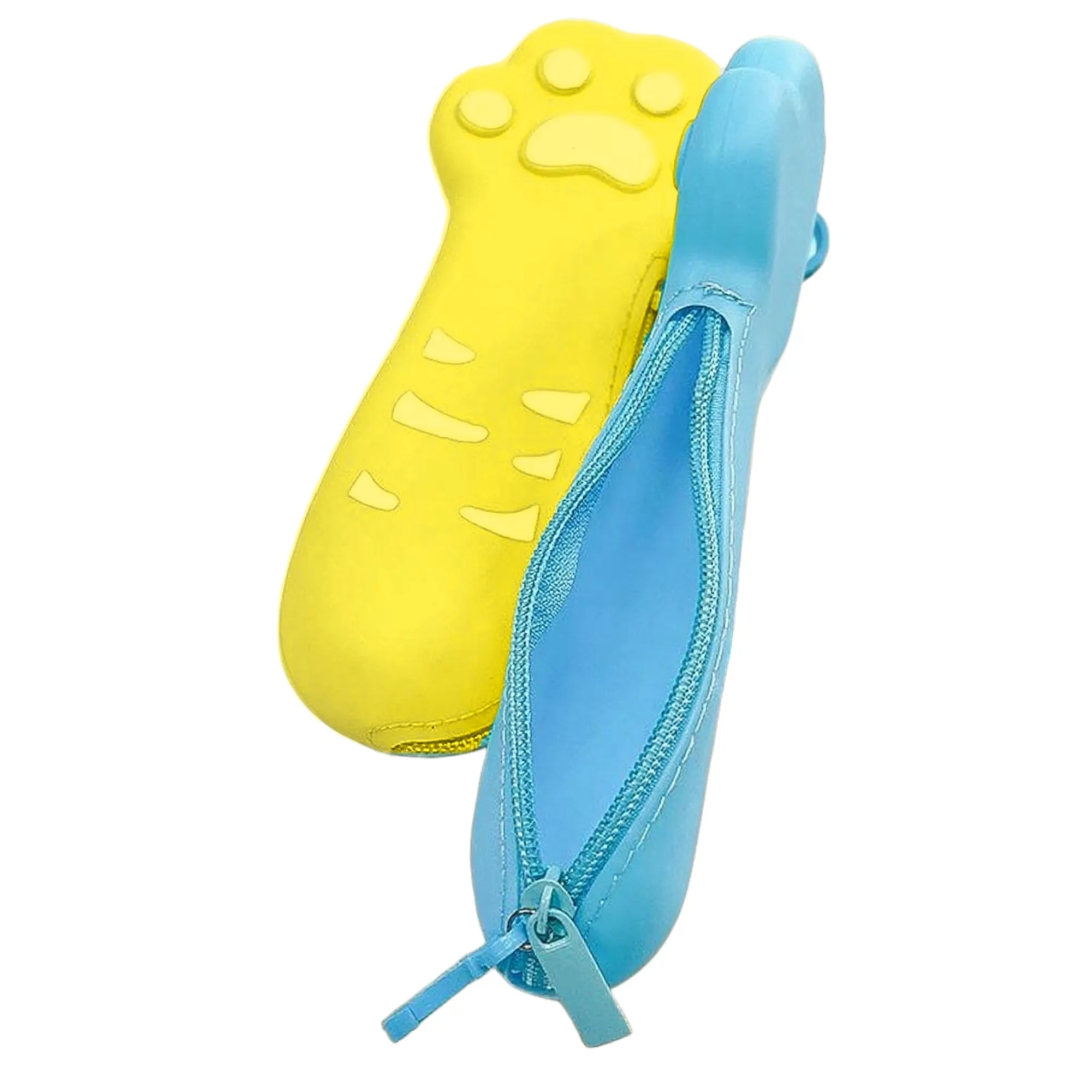 Cartoon Cat Paw Pencil Case Silicone Pen Bag 3