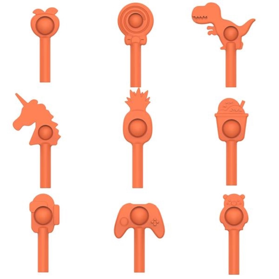 Stress Relief Sensory Toy Fidget Push Bubble Pen Cap 9