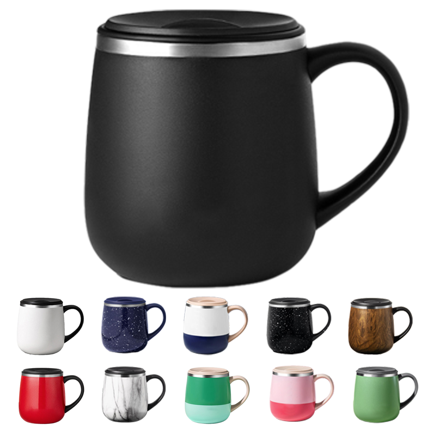 11oz Double Wall Stainless Steel Insulated Mug w/ Lid 5