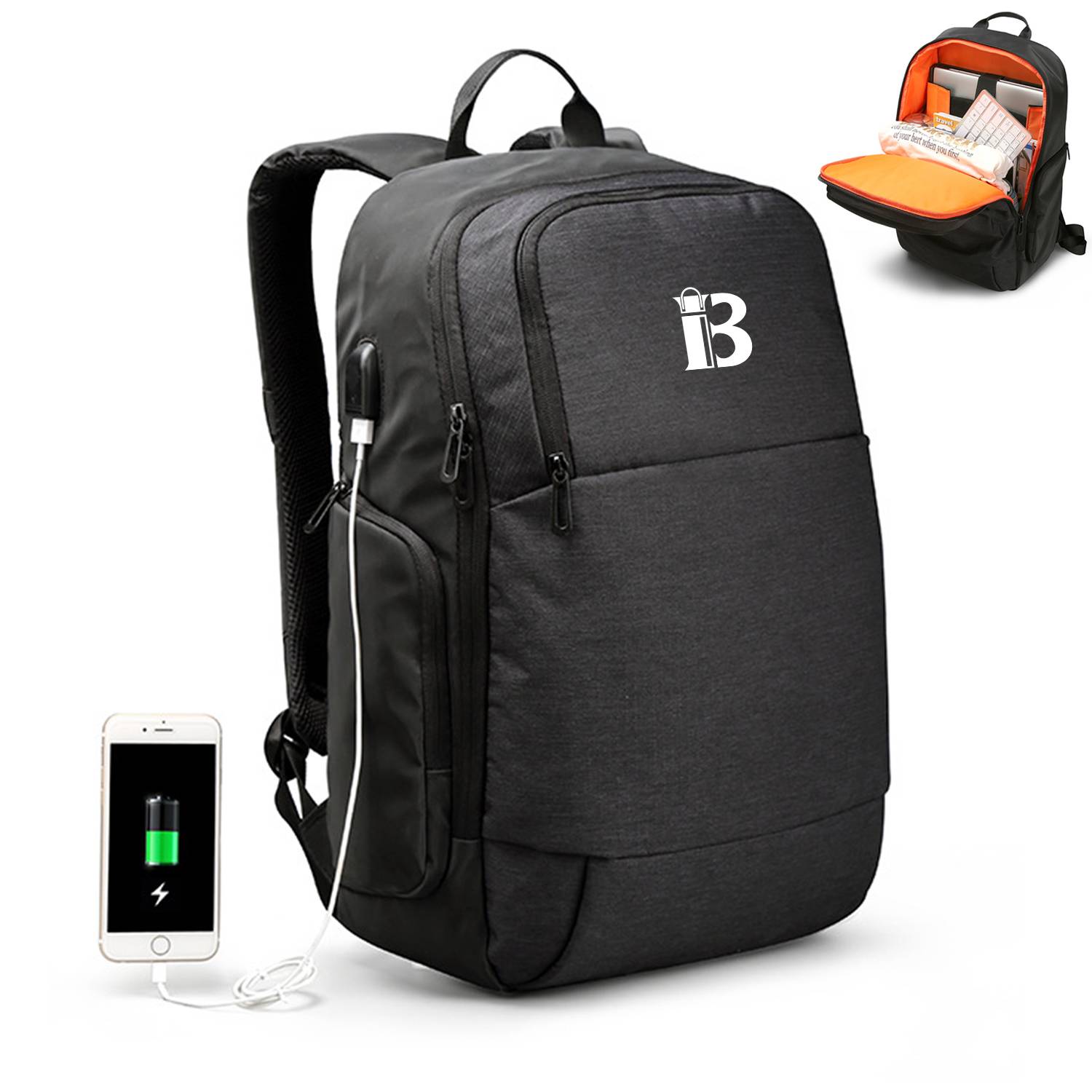 Large Capacity Business Backpack With Usb Charging Port 2
