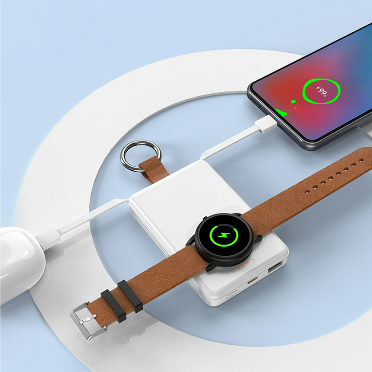 3-in-1 Wireless Power Bank Customizable Luminous Logo 7