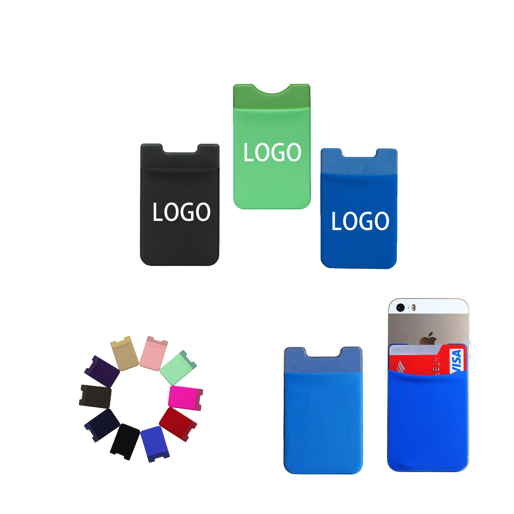 Lycra Mobile Phone Card/Wallet holder with cover 1