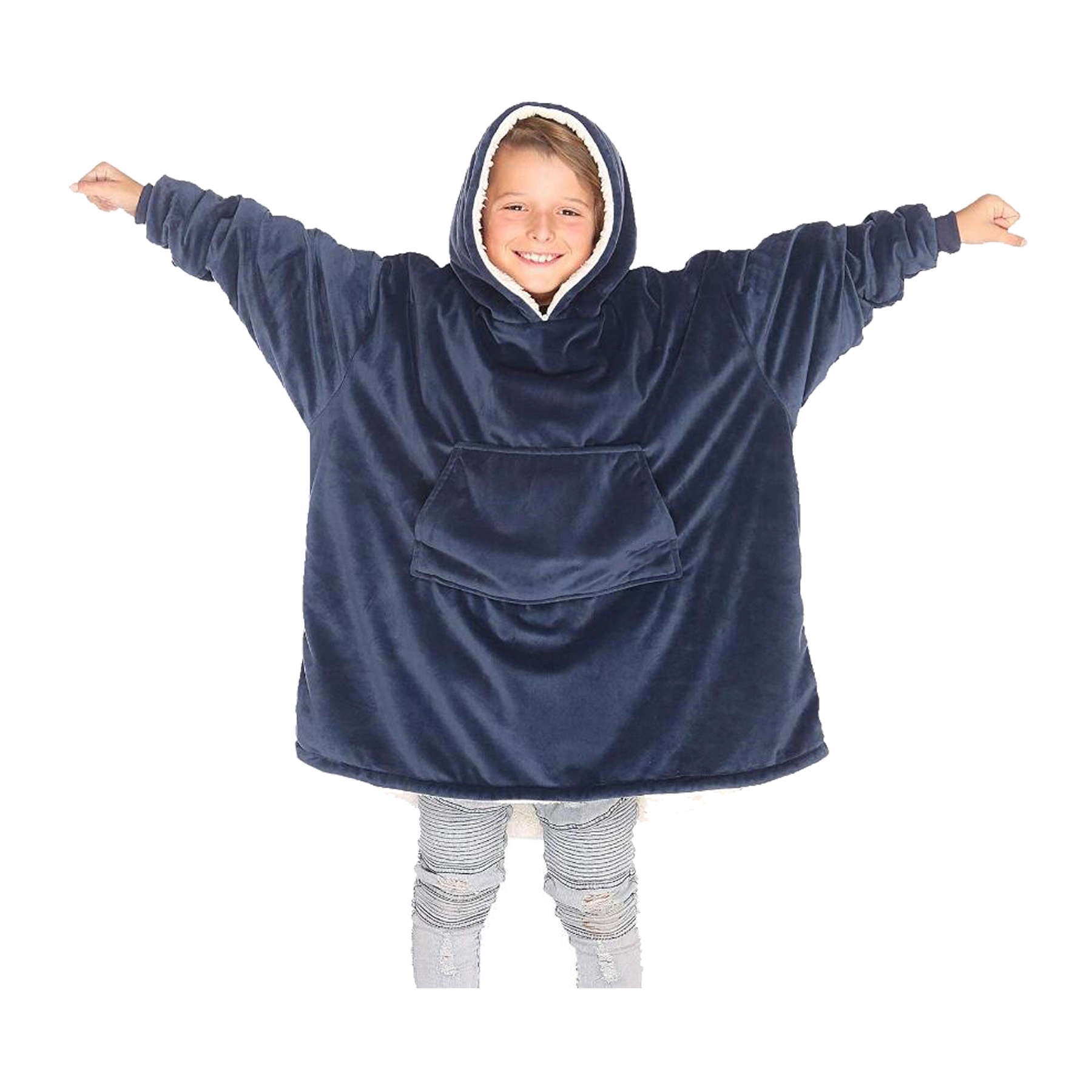 Kids Wearable Oversized Hoodie Sweatshirt Blanket 3