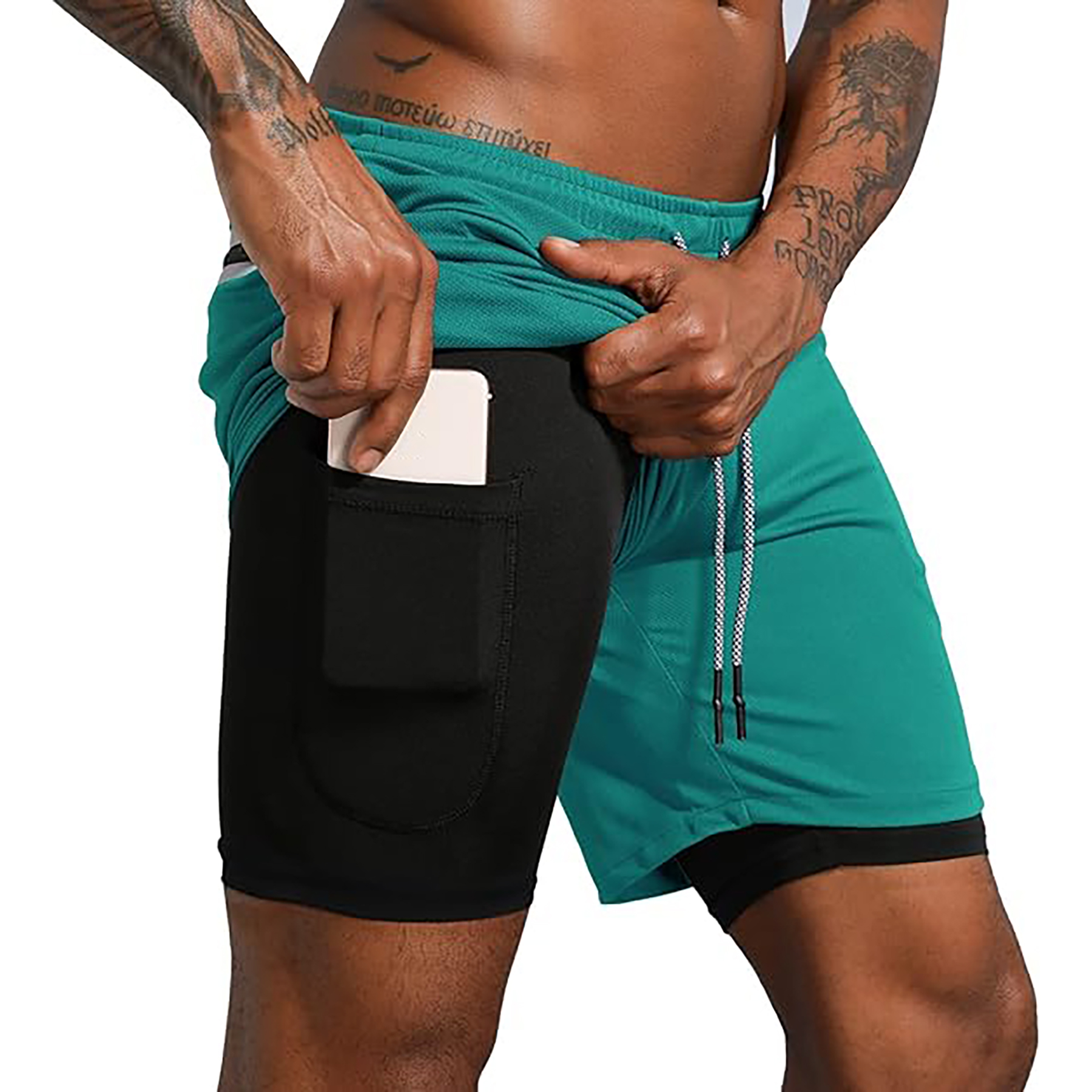 Men's 2 in 1 Workout Running Shorts 5
