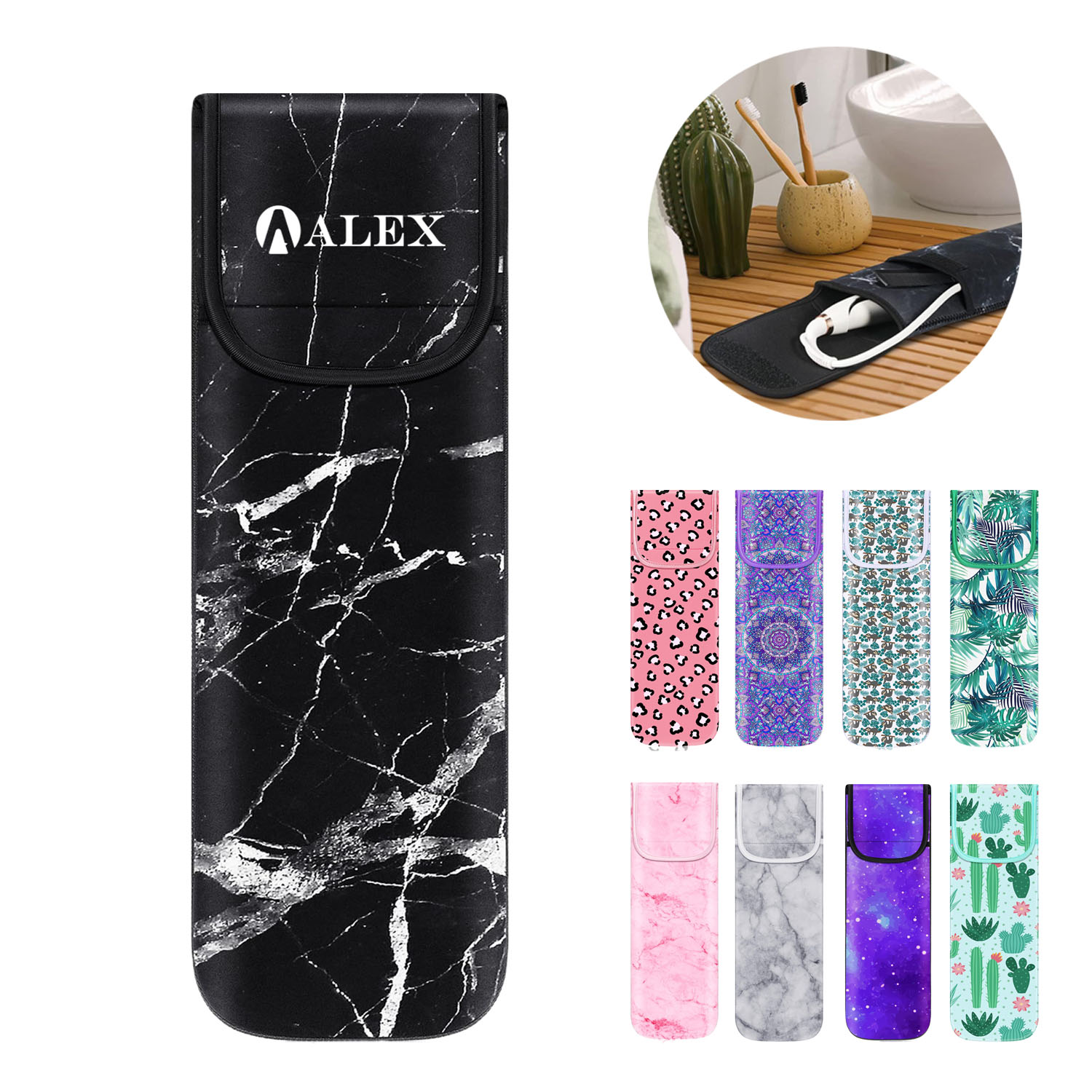 Heat-Resistant Neoprene Curling Iron Case for Travel 1