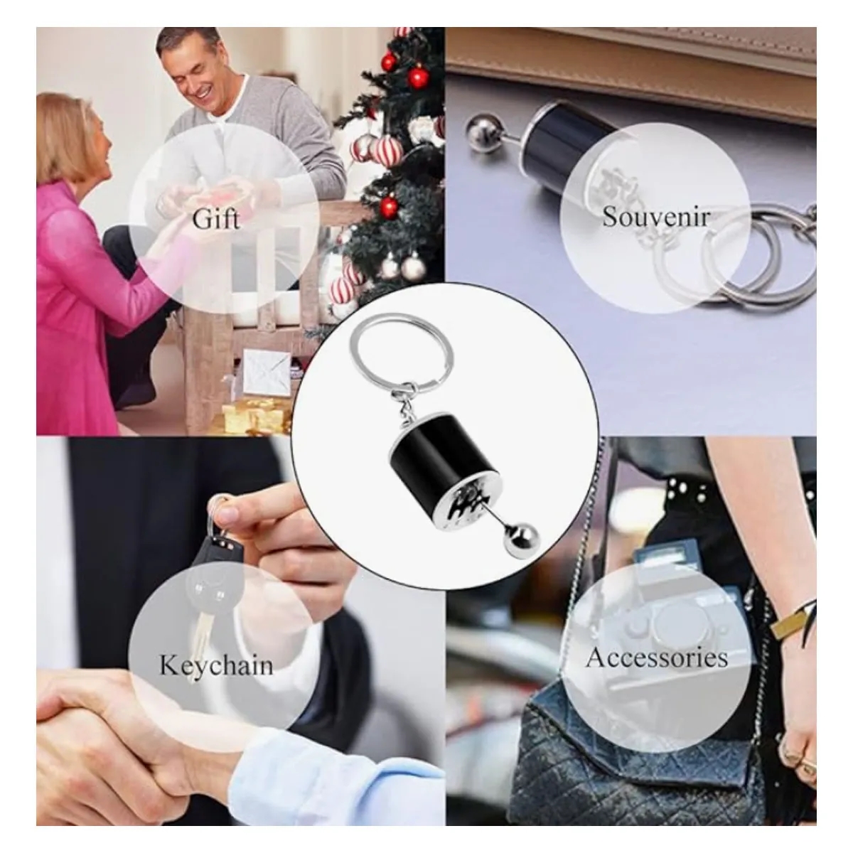 5 Pcs Creative Mini Multi-Purpose Car Shifter Model Keychain 5