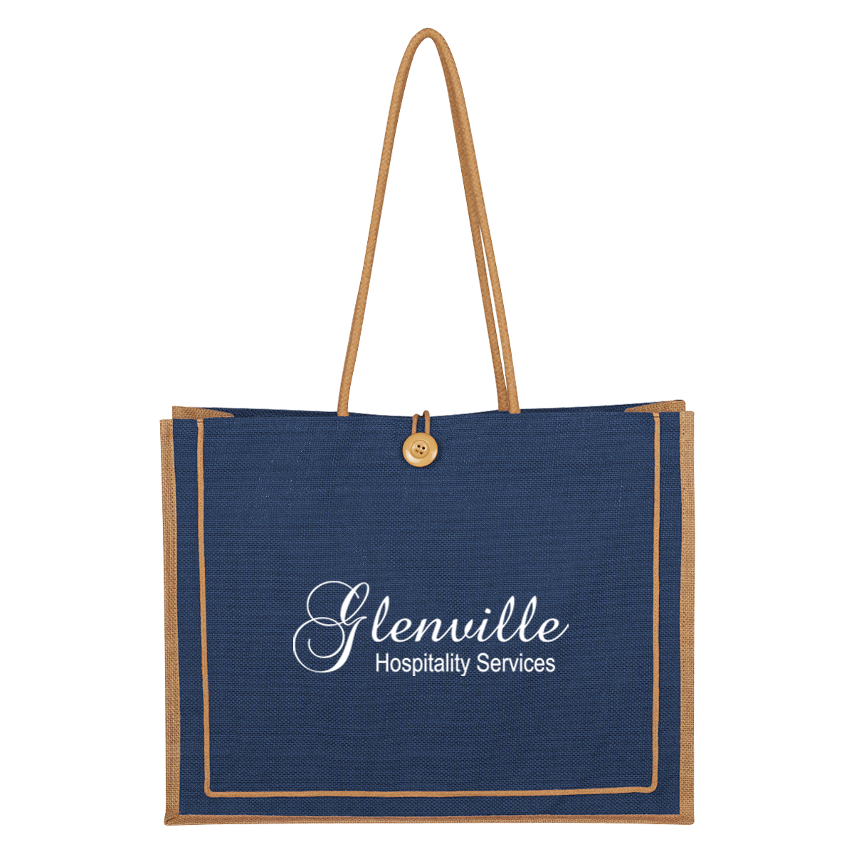 Paradise Jute Tote Bag, custom tote bag with logo imprint 8