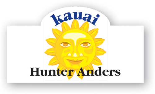 Full Color Name Badge w/ Personalization (1.75"X3.125") Rectangle With Oval Bump