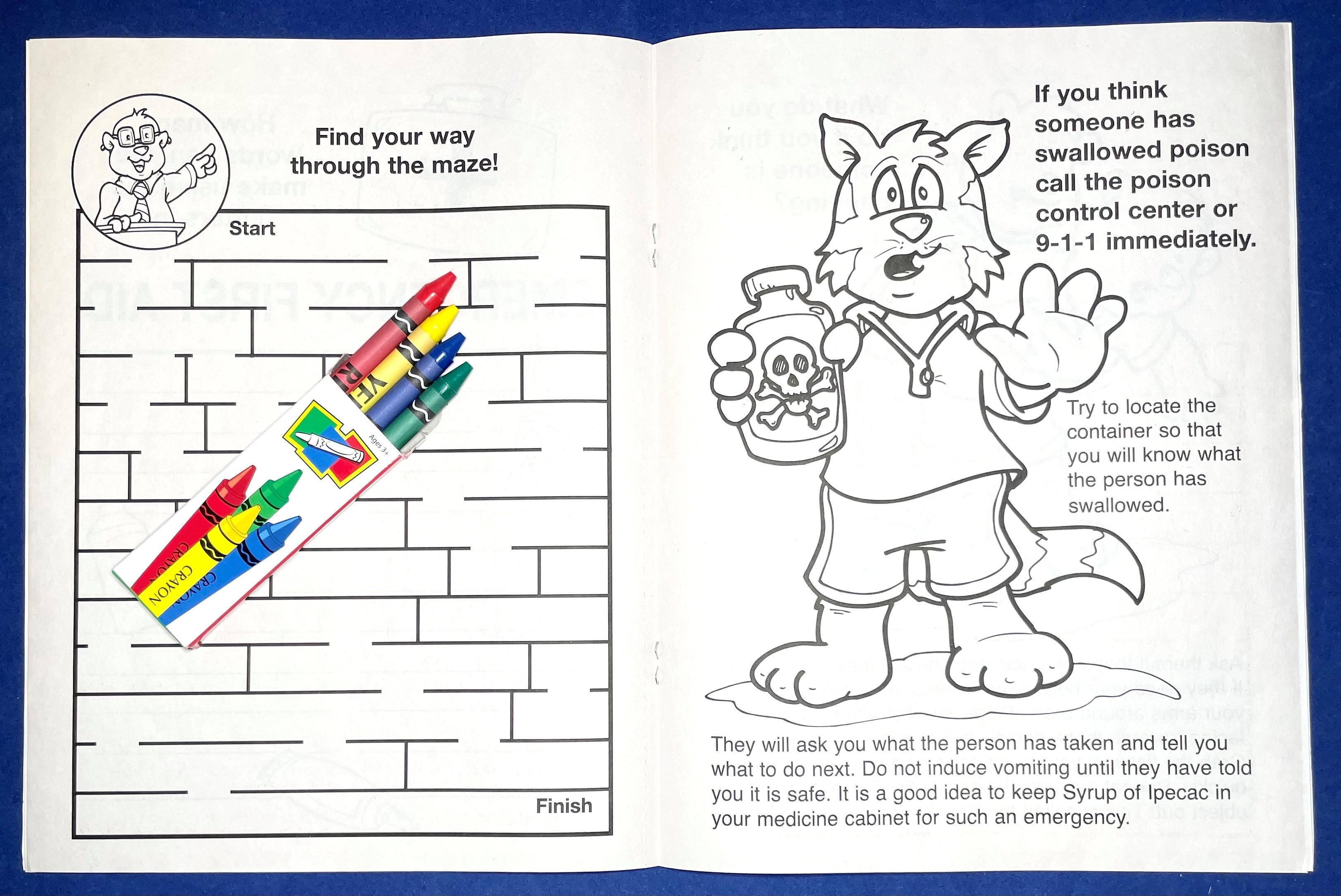COLORING SET - Know Your Emergency First Aid Coloring Book Fun Pack 6