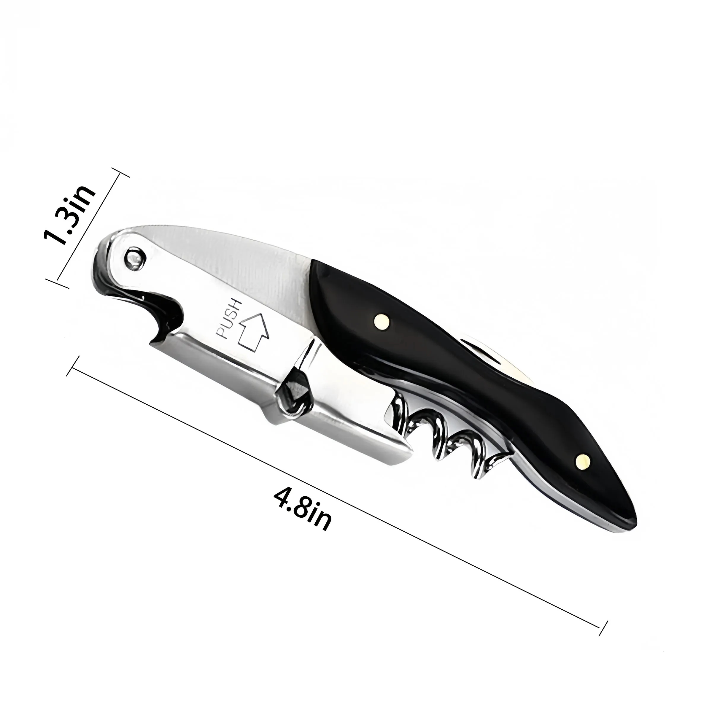 Stainless Steel Creative Haima Knife Red Wine Bottle Opener 1