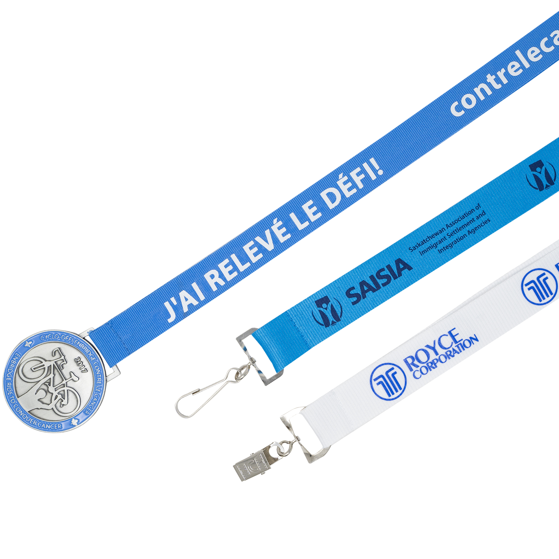 Silkscreened Flat Polyester Lanyard: 1" W x 36" L 1