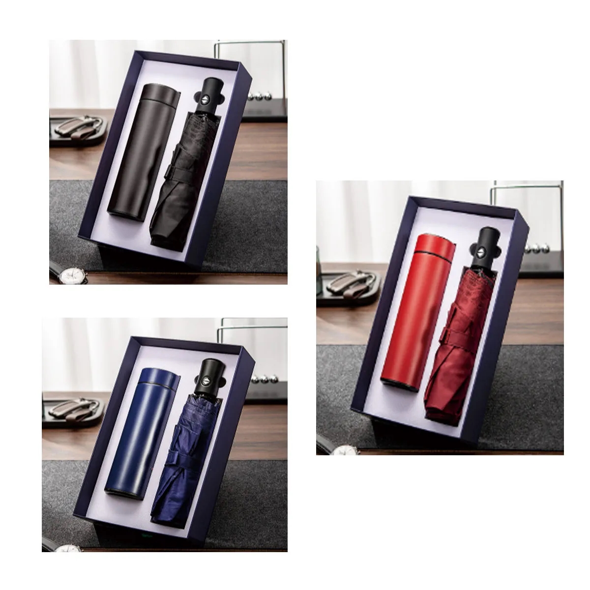 2 In 1 High Quality Umbrella And Thermos Business Gift Set 1