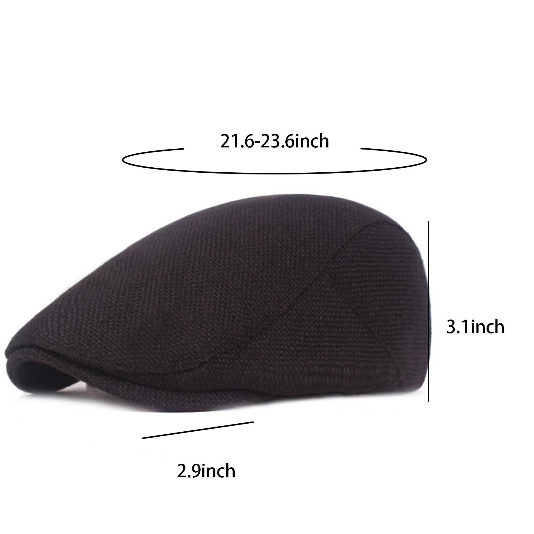 Men's Linen Newsboy Flat Cap 10