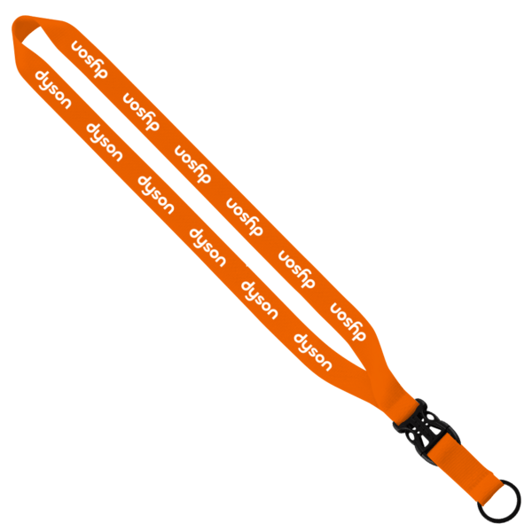3/4" Polyester Lanyard with Slide Buckle Release & Split-Ring 16