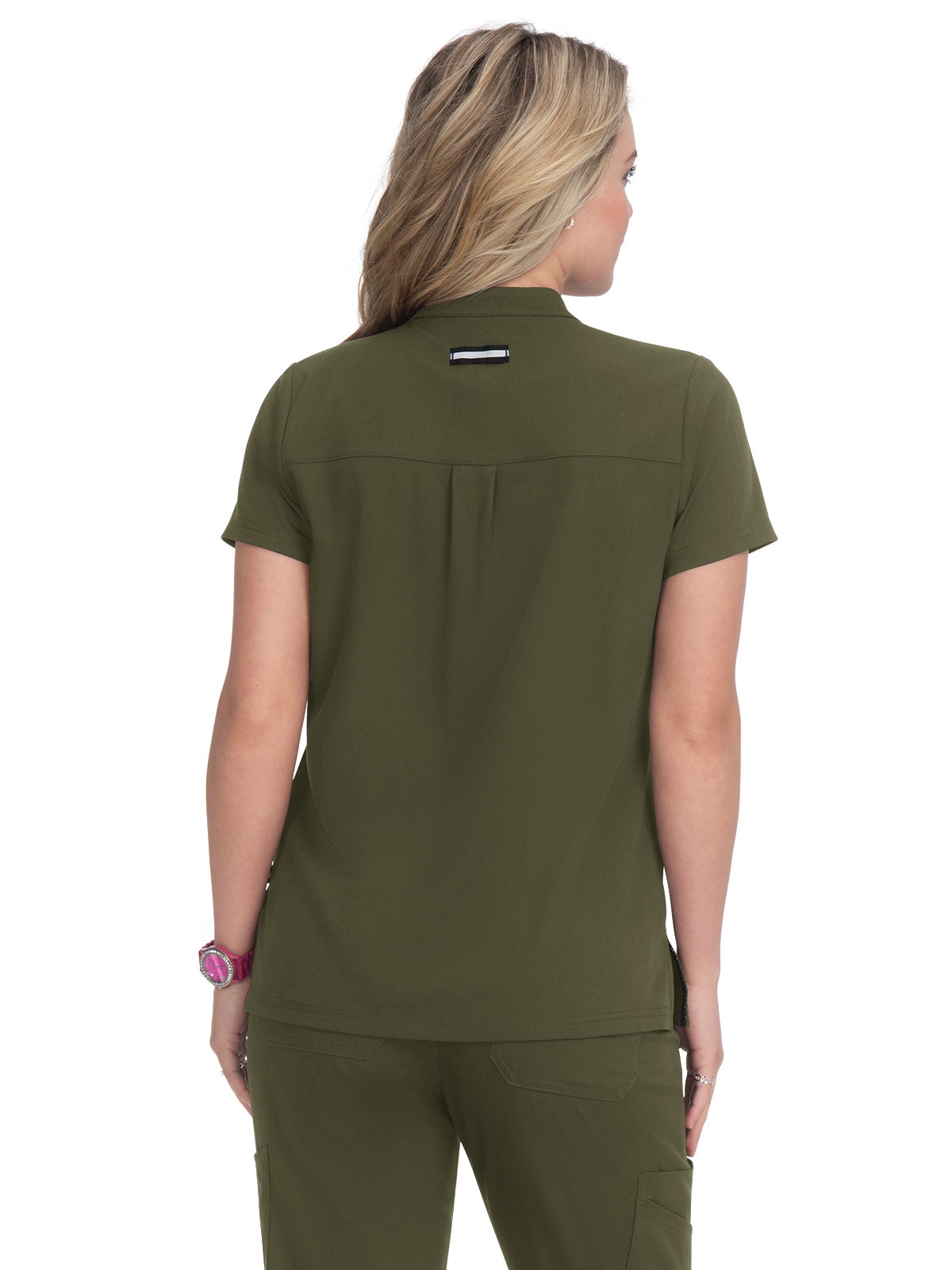 koi - Next Gen - Women's Four-Pocket Zipper-Neck Mandarin Collar Driven Top 8