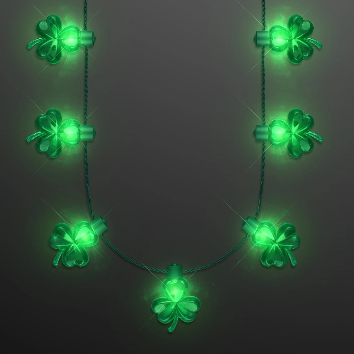 LED Shamrock Big Bulbs String Lights Necklace 3
