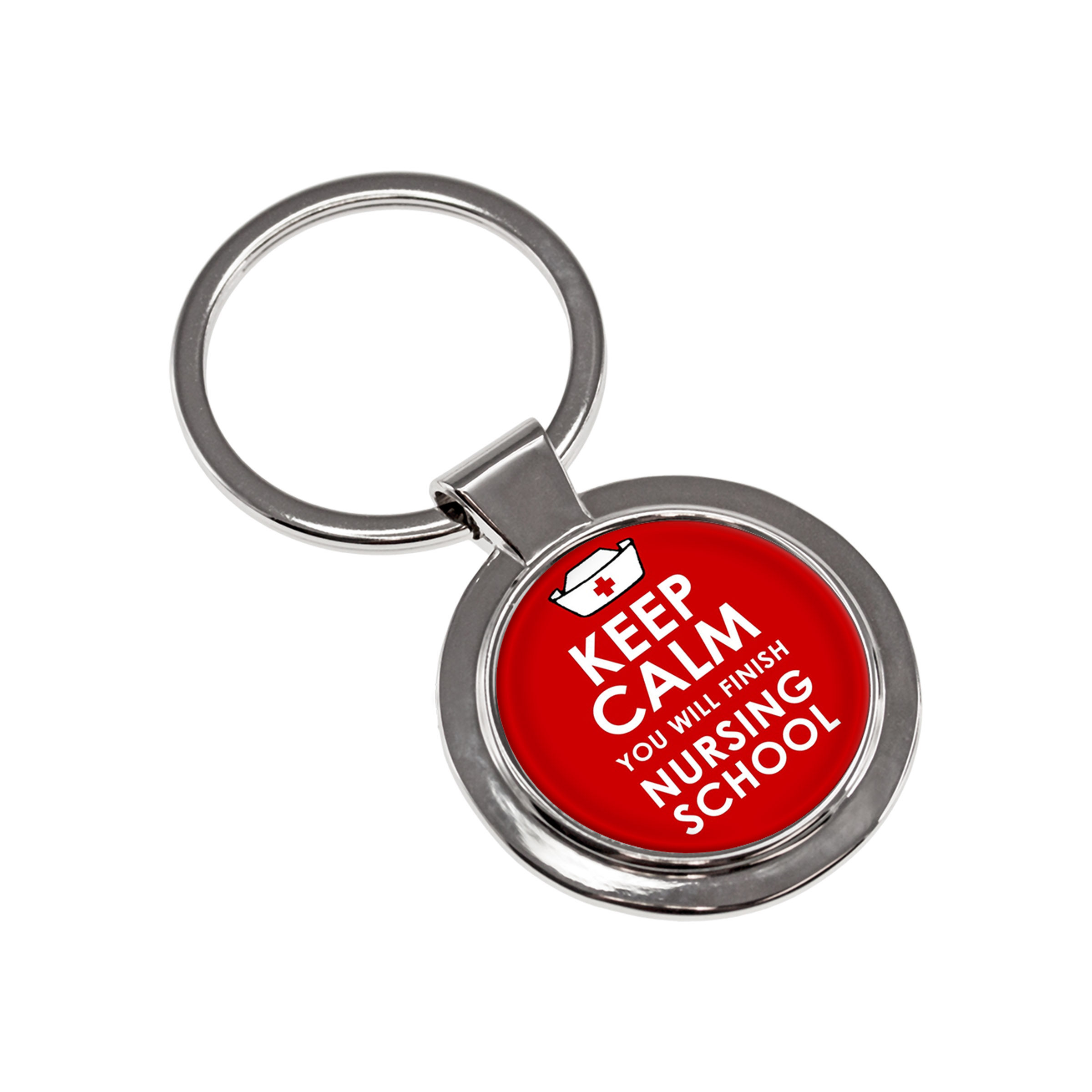 Round Metal Key Tag Full Color Imprint