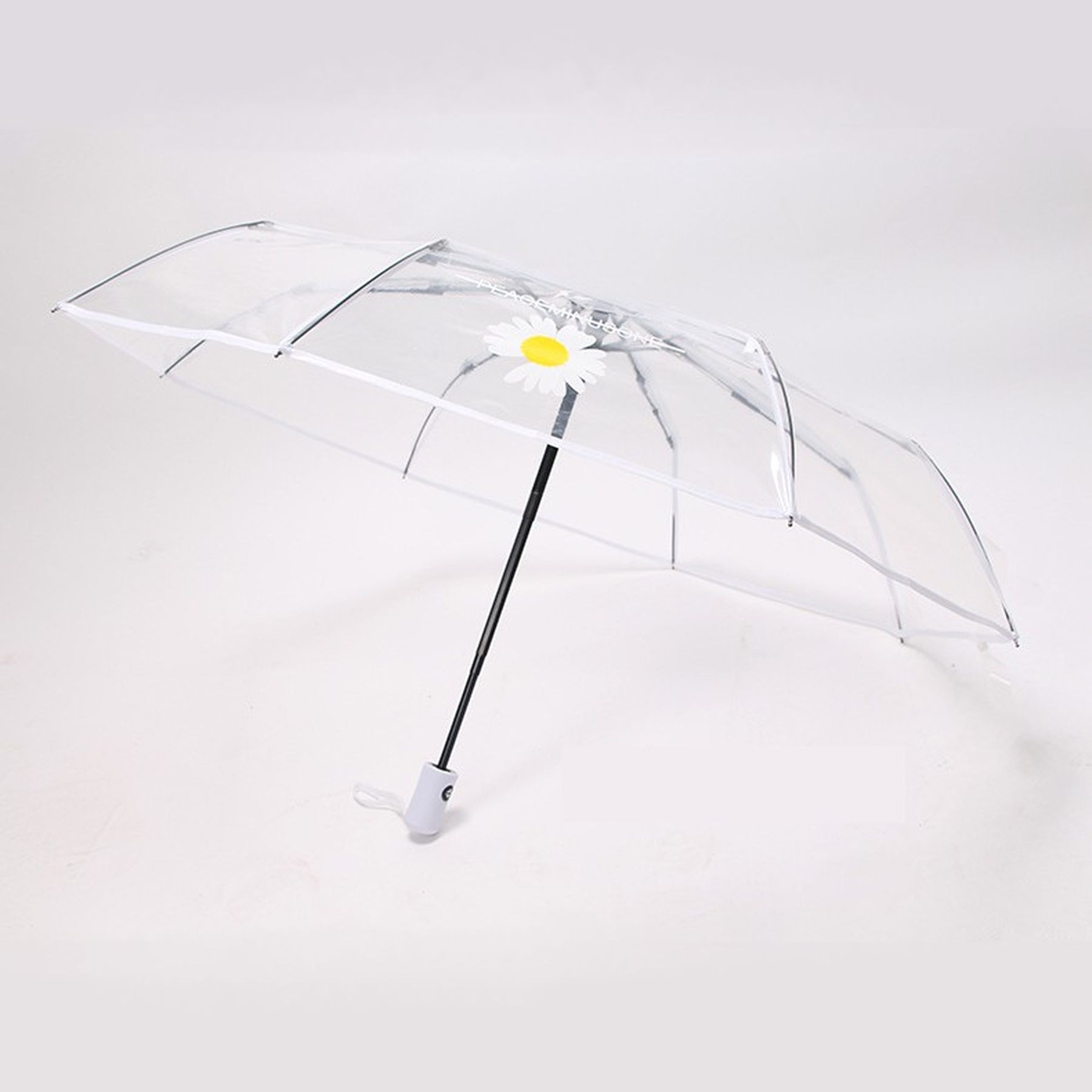 Tri-Fold Automatic Open Stick Event Transparent Umbrella 17