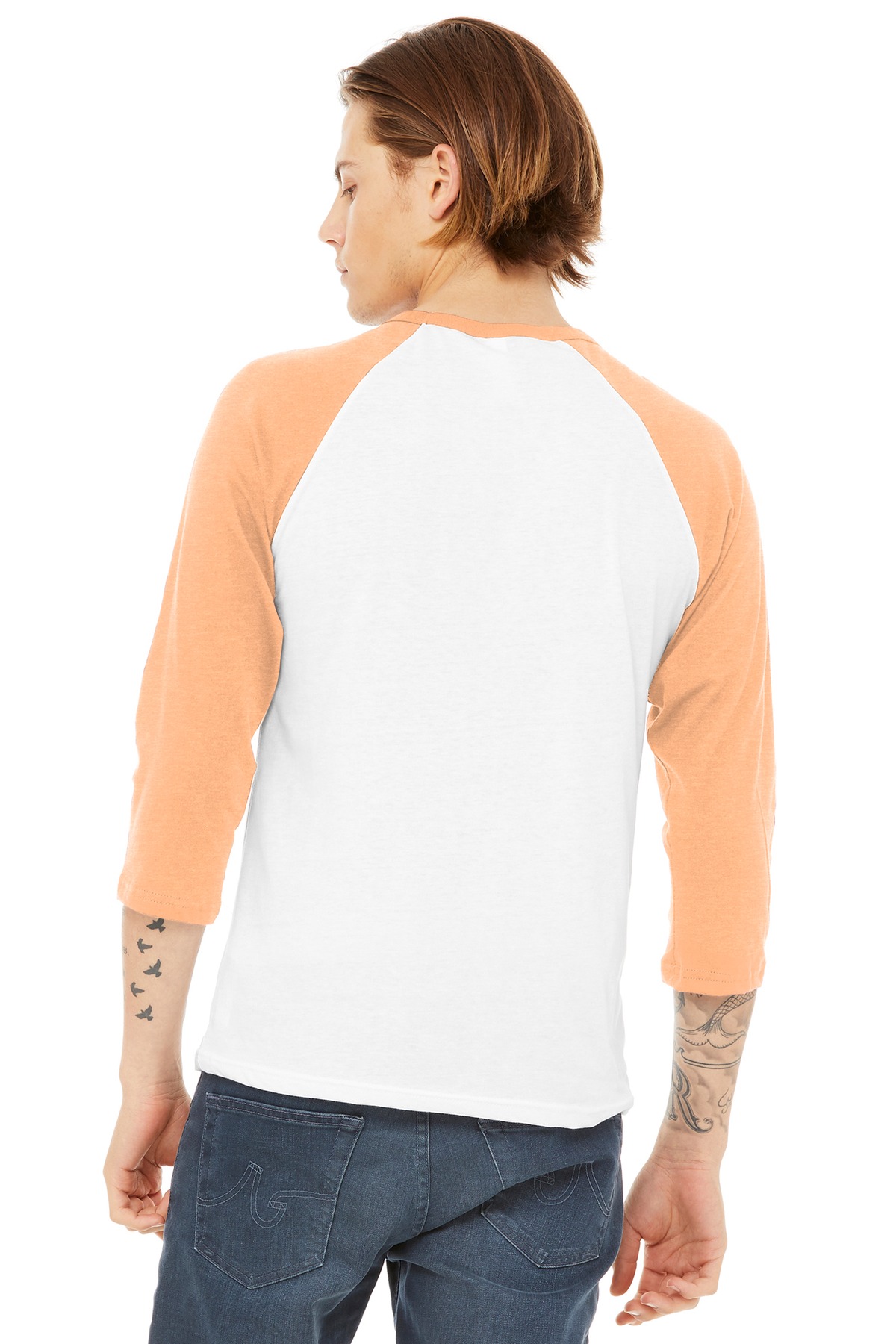 BELLA+CANVAS Unisex 3/4-Sleeve Baseball Tee. BC3200 70