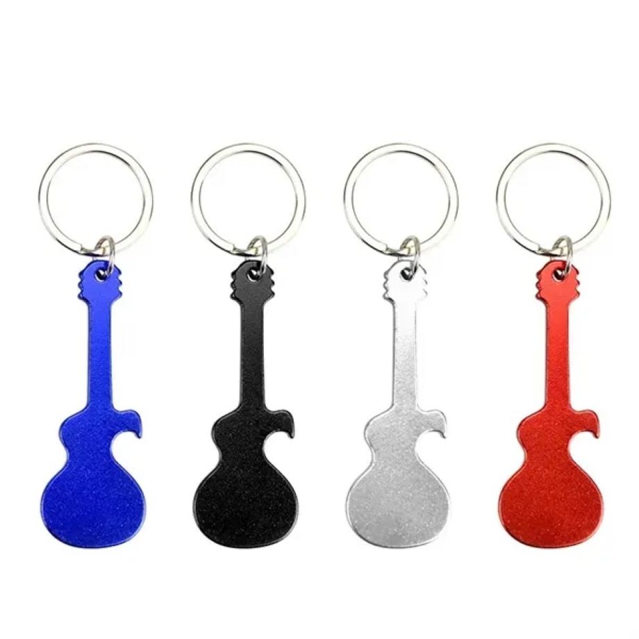 Guitar Shaped Bottle Opener with Keychain 1