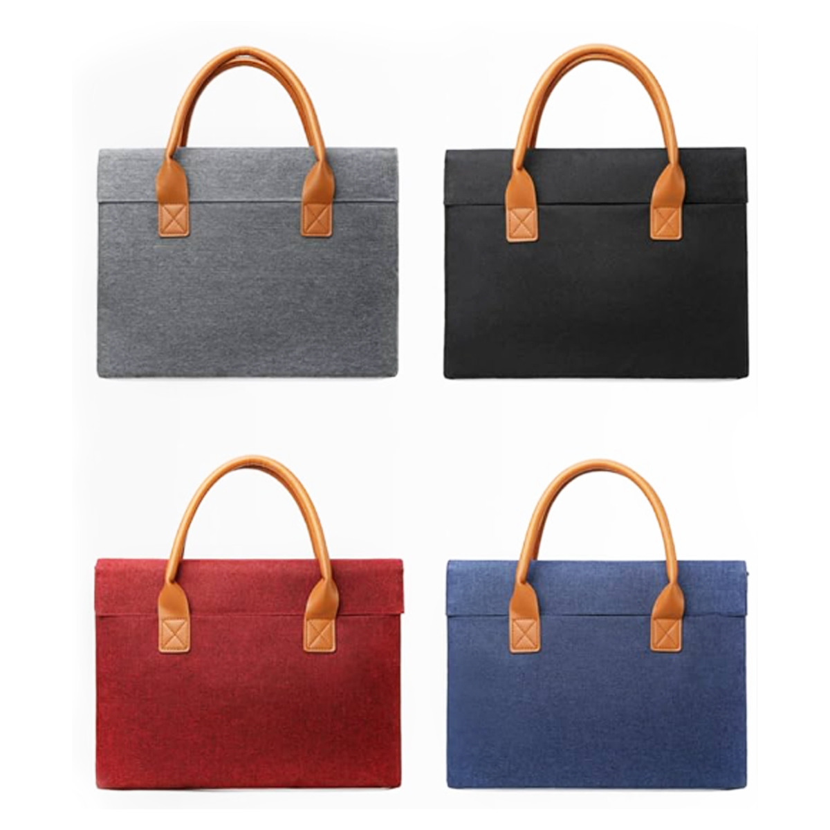14" Business Laptop Handbag with PU Leather Handles 3