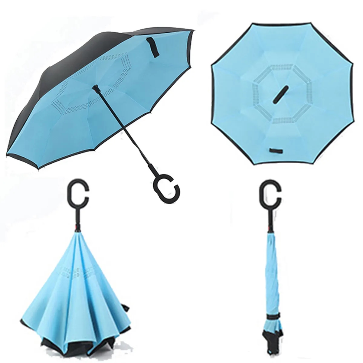 Custom 23 Inch Automatic Inverted Umbrella 3