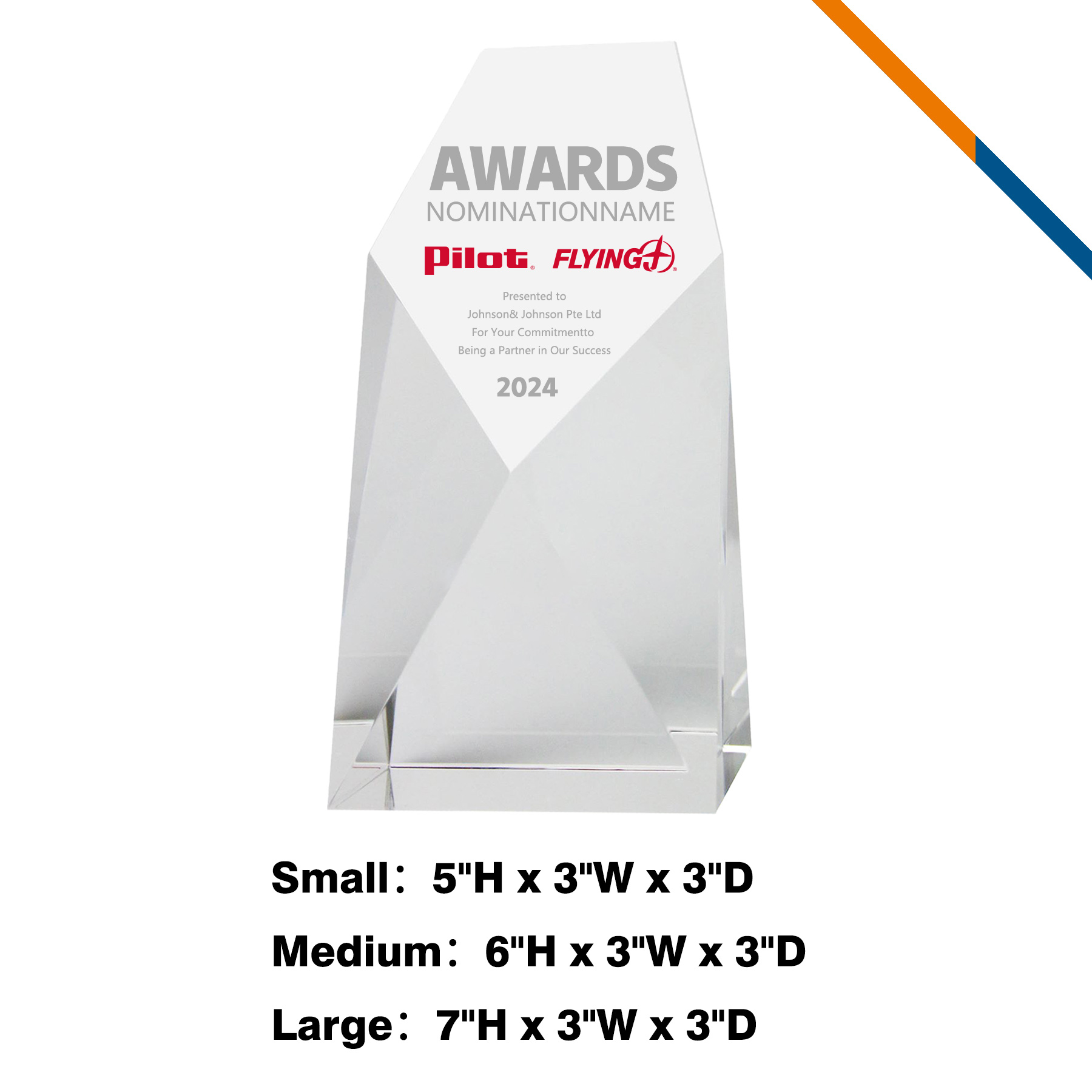 Bushen 2-D Crystal Award 4