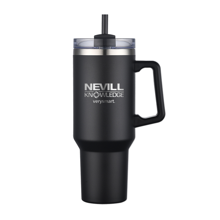 40 Oz. Travel Mug with Handle & Straw 3