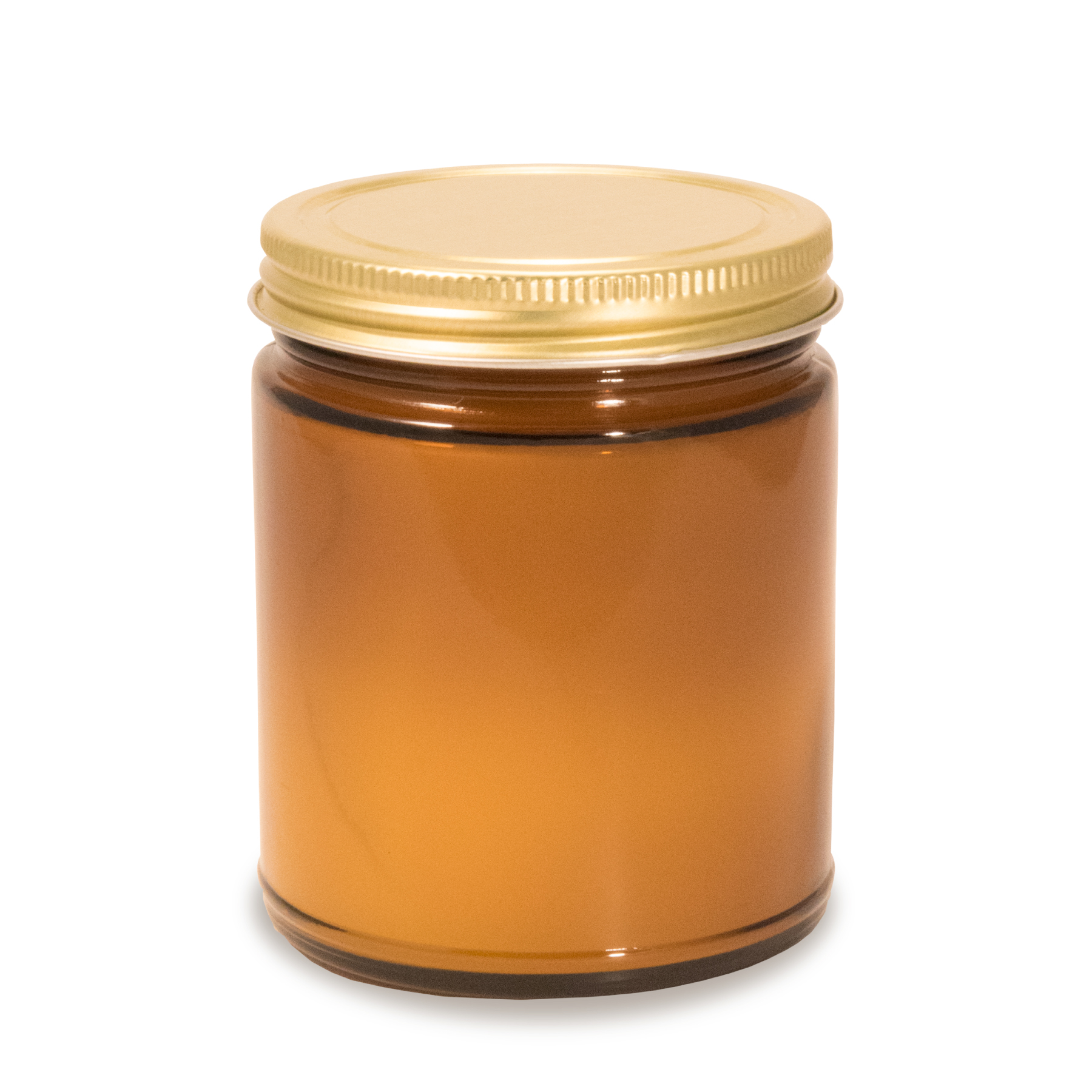 8 oz Amber Apothecary Jar Candle with Lid