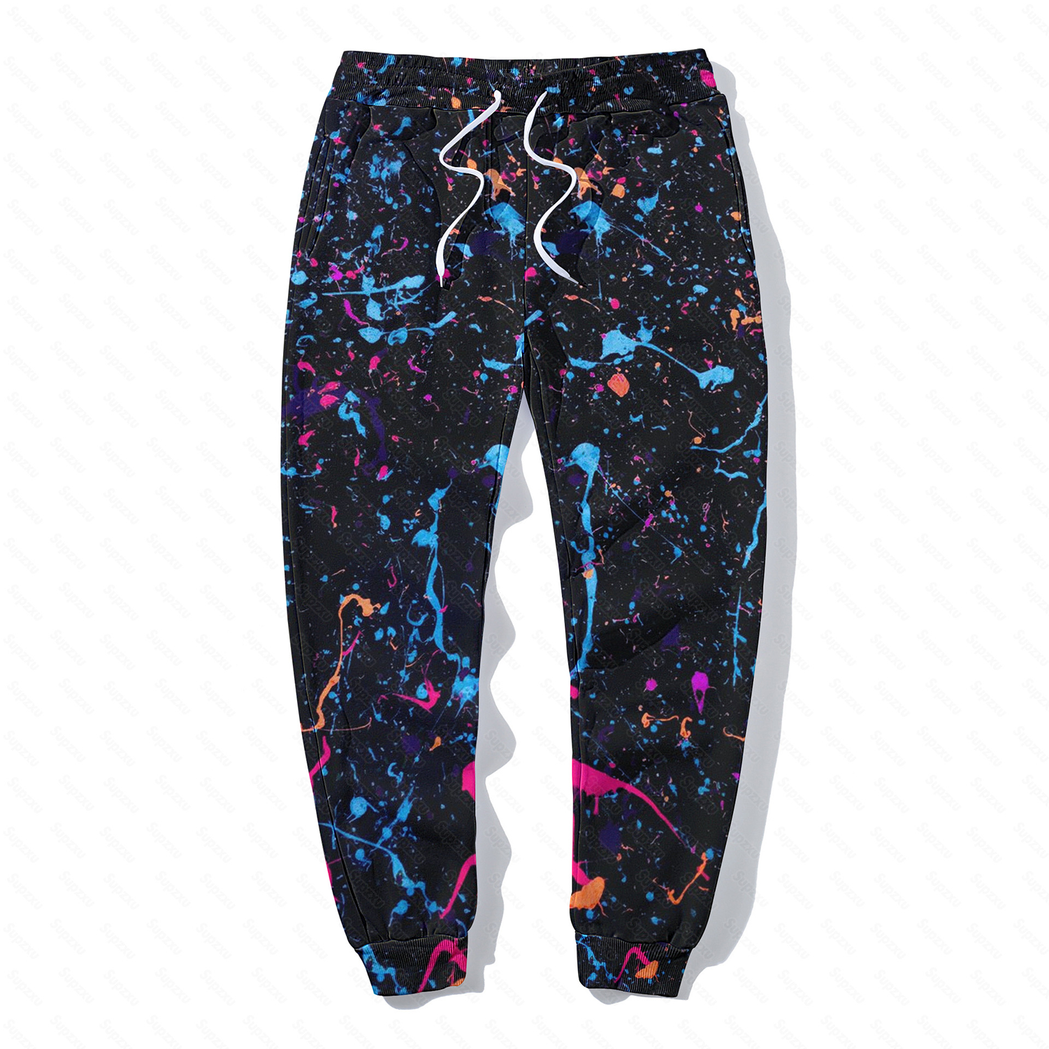Men's Floral Letter Graphic Print Drawstring Sweatpants 7