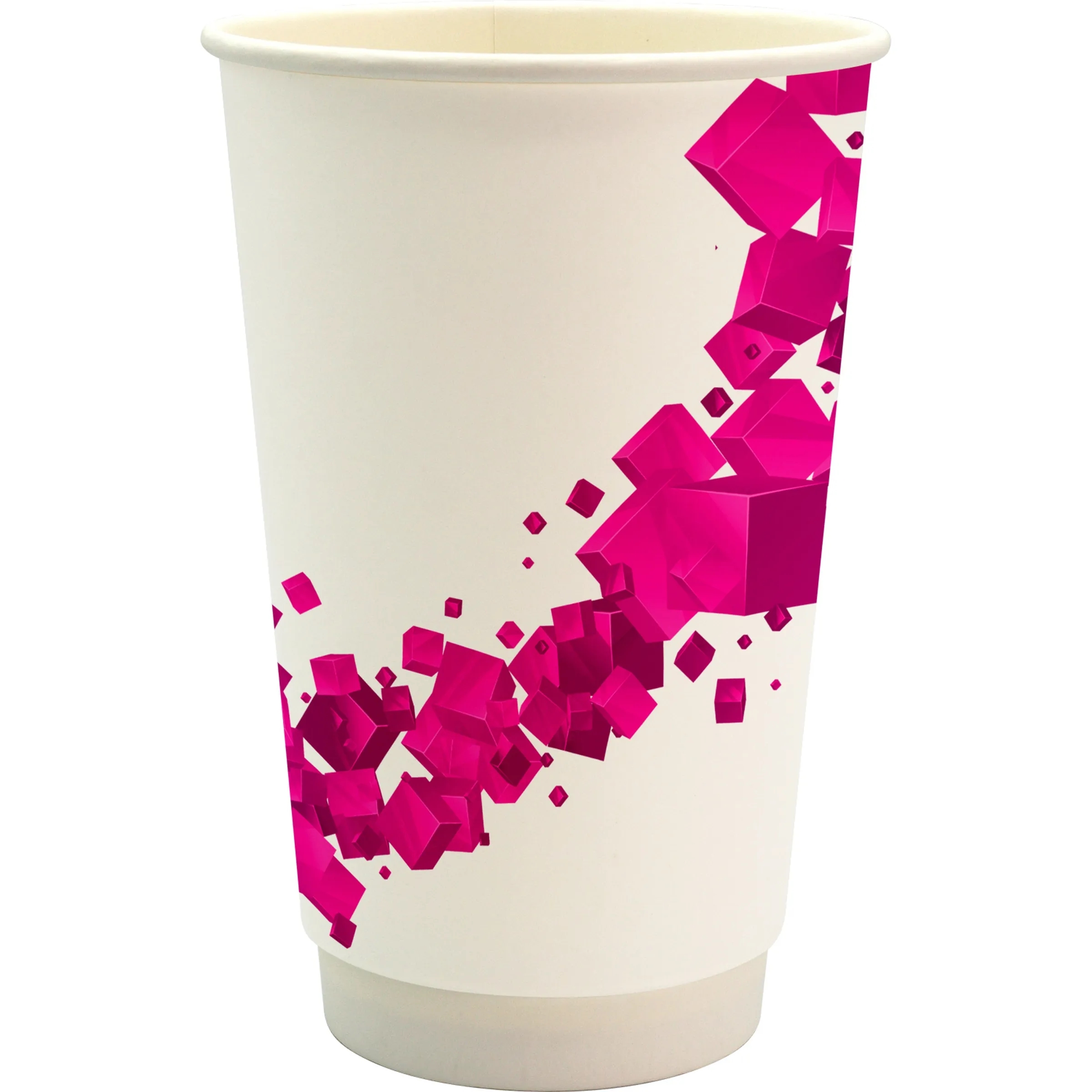 16 oz. Full Color Floating Cube Paper Cup 16