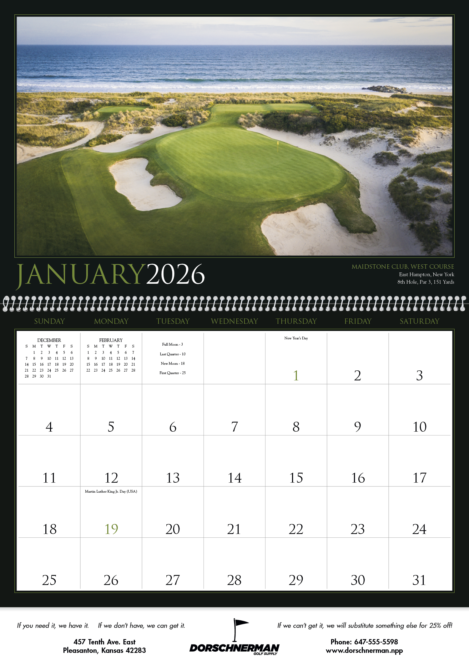 Triumph® Calendars Golf America Calendar 3