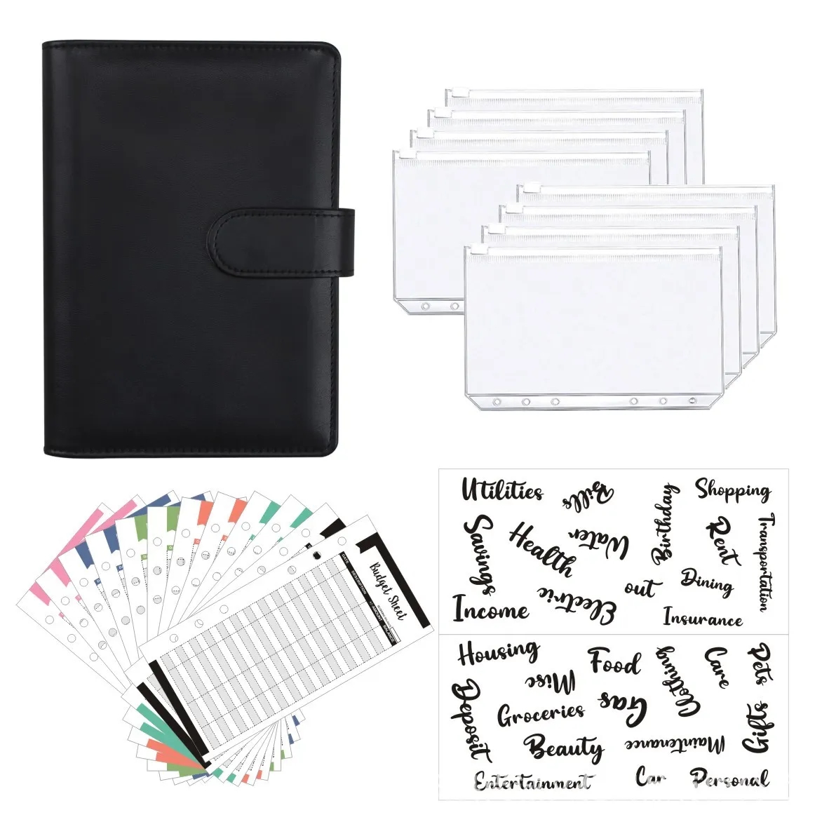 A6 Pu Leather Binder Budget Planner 3
