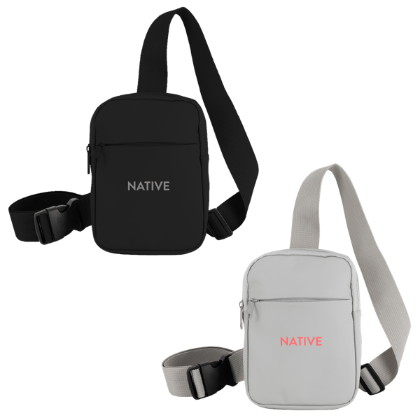 Crosscut Recycled PU Crossbody Bag