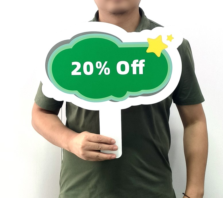 Custom Handheld PVC Signs 1