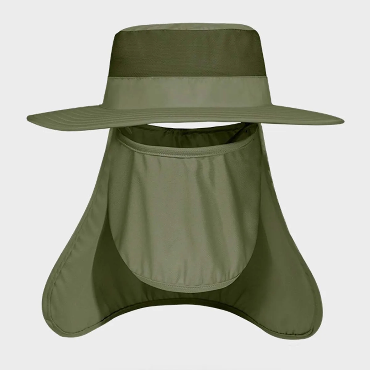 Protection Wide Brim Fishing Hat With Face And Neck Flap 5